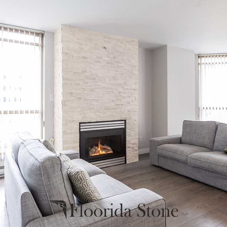 Shell Beige Veneer Ledgerstone Interior Application