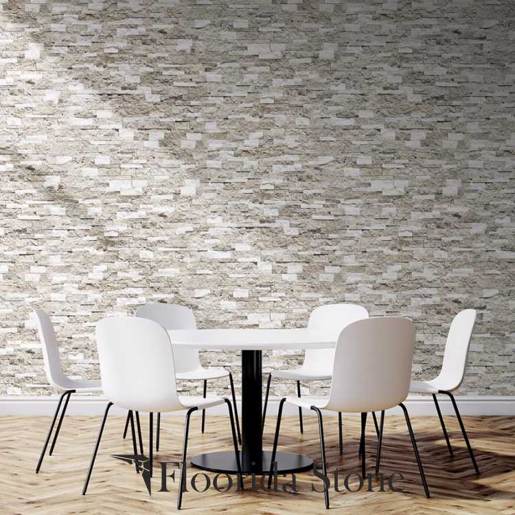 Silver Ice Special Veneer Ledgerstone Interior Application