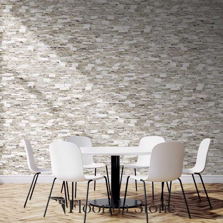 Silver Veneer Natural Ledgerstone Interior Application